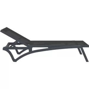 PACIFIC ΞΑΠΛΩΣΤΡΑ DARK GREY/BLACK ΠΟΛ/ΝΙΟΥ 193X68X35εκ.