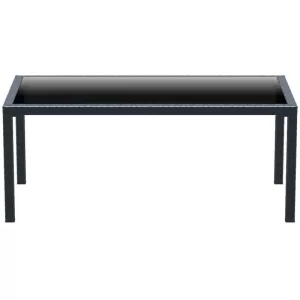 TAHITI DARK GREY 180Χ94Χ75εκ. ΤΡΑΠΕΖΙ ΜΕ ΤΖΑΜΙ ΠΟΛ/ΝΙΟΥ