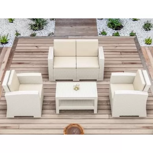 MONACO WHITE 2ΘΕΣ.ΚΑΝΑΠΕΣ ΜΕ ΜΑΞ. ΠΟΛ/ΝΙΟΥ 140Χ79Χ79εκ.