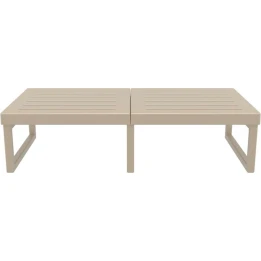 MYKONOS ΤΡΑΠΕΖΙ TAUPE 130X65X33εκ. ΠΟΛ/ΝΙΟΥ