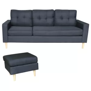 LIANA S BLACK ΥΦΑΣΜΑ ΚΑΝΑΠΕΣ ΓΩΝΙΑ 185Χ126X84εκ.