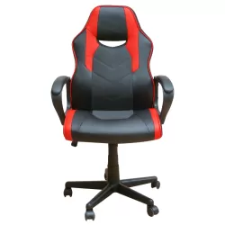 A6210 ΜΑΥΡΟ/ΚΟΚΚΙΝΟ PU ΠΟΛΥΘΡΟΝΑ GAMING 60Χ63Χ43-103/53-113εκ.