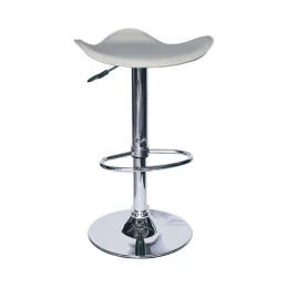 Σκαμπό Μπάρ 2τμχ Bar5 Cream Pvc 44x44x85εκ.