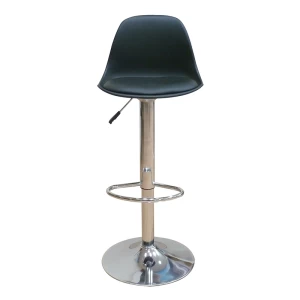 Σκαμπό Μπάρ 2τμχ Bar92 Black Pu/Pp 37x33x102εκ.