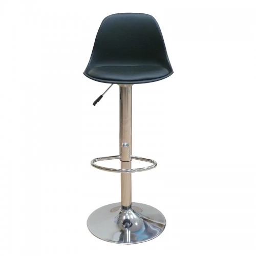 Σκαμπό Μπάρ 2τμχ Bar92 Black Pu/Pp 37x33x102εκ.