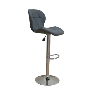 Σκαμπό Μπάρ 2τμχ Bar91 Grey Pu 48x49x109εκ.