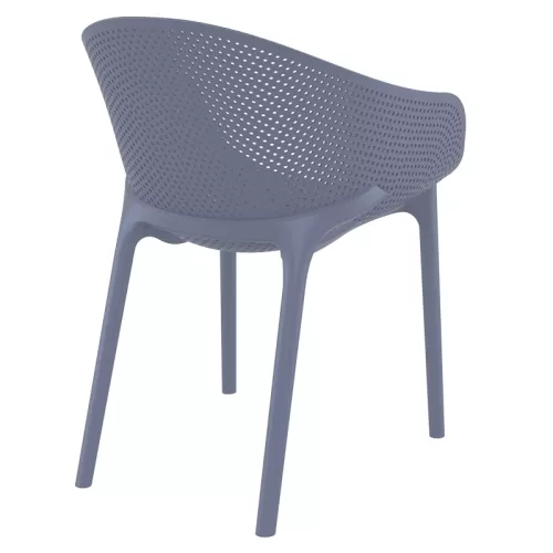 SKY PRO DARK GREY ΠΟΛΥΘΡΟΝΑ ΠΟΛ/ΝΙΟΥ 54X60X81εκ.