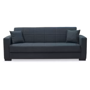ROVER DARK GREY ΥΦΑΣΜΑ 3ΘΕΣΙΟΣ ΚΑΝΑΠΕΣ/ΚΡΕΒΑΤΙ ΜΕ ΑΠΟΘ.ΧΩΡΟ 210X80X75εκ.