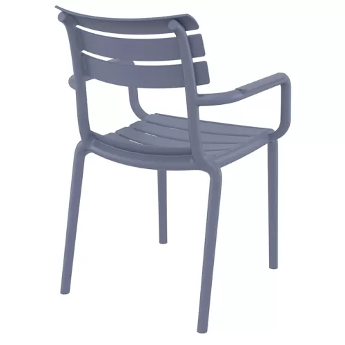 PARIS DARK GREY ΠΟΛΥΘΡΟΝΑ ΠΟΛ/ΝΙΟΥ 58X59X84εκ.