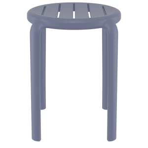 TOM 45εκ. ΣΚΑΜΠΟ DARK GREY ΠΟΛ/ΝΙΟΥ 34X34X45εκ.