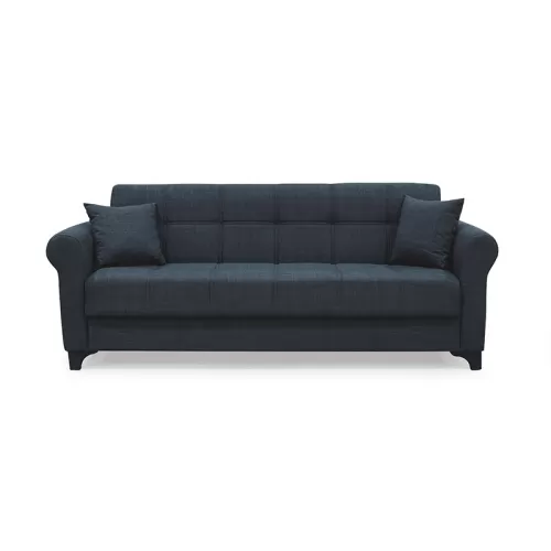 AZUR DARK GREY ΥΦΑΣΜΑ 3ΘΕΣΙΟΣ ΚΑΝΑΠΕΣ/ΚΡΕΒΑΤΙ ΜΕ ΑΠΟΘ.ΧΩΡΟ 210X80X75εκ.