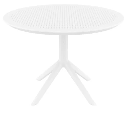 SKY WHITE Φ105X74εκ. ΤΡΑΠΕΖΙ ΠΟΛ/ΝΙΟΥ