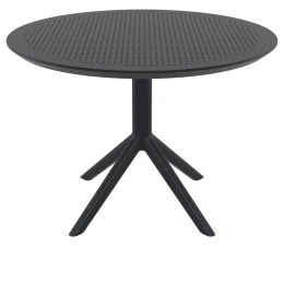 SKY BLACK Φ105X74εκ. ΤΡΑΠΕΖΙ ΠΟΛ/ΝΙΟΥ