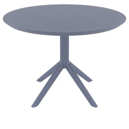 SKY DARK GREY Φ105X74εκ. ΤΡΑΠΕΖΙ ΠΟΛ/ΝΙΟΥ