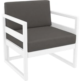 MYKONOS ΜΑΞΙΛΑΡΙ ΠΛΑΤΗΣ DARK GREY 65Χ35Χ16/9εκ.