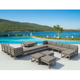 MYKONOS ΜΑΞΙΛΑΡΙ ΠΛΑΤΗΣ LIGHT BROWN 65Χ35Χ16/9εκ.
