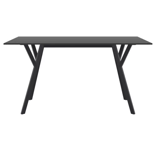 MAX ΤΡΑΠΕΖΙ 140X80Χ74εκ. BLACK LAMINATE 12mm