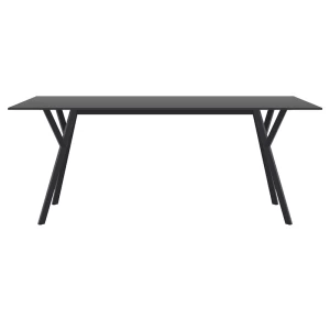 MAX ΤΡΑΠΕΖΙ 180X90Χ74εκ. BLACK LAMINATE 12mm