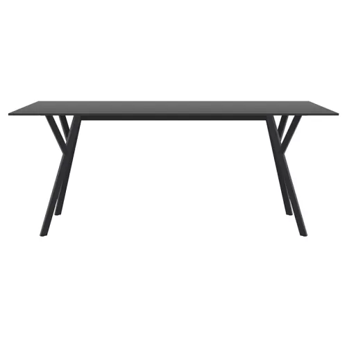 MAX ΤΡΑΠΕΖΙ 180X90Χ74εκ. BLACK LAMINATE 12mm