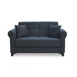 AZUR DARK GREY ΥΦΑΣΜΑ 2ΘΕΣΙΟΣ ΚΑΝΑΠΕΣ/ΚΡΕΒΑΤΙ ΜΕ ΑΠΟΘ.ΧΩΡΟ 150Χ80Χ75εκ.