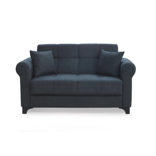 AZUR DARK GREY ΥΦΑΣΜΑ 2ΘΕΣΙΟΣ ΚΑΝΑΠΕΣ/ΚΡΕΒΑΤΙ ΜΕ ΑΠΟΘ.ΧΩΡΟ 150Χ80Χ75εκ.