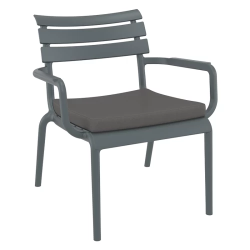 PARIS ΜΑΞΙΛΑΡΙ DARK GREY ΠΟΛ/ΝΑΣ 50Χ48Χ5εκ.