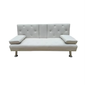 REST WHITE PU ΚΑΝΑΠΕΣ-ΚΡΕΒΑΤΙ 168X88X79εκ.
