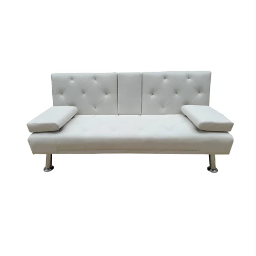 REST WHITE PU ΚΑΝΑΠΕΣ-ΚΡΕΒΑΤΙ 168X88X79εκ.