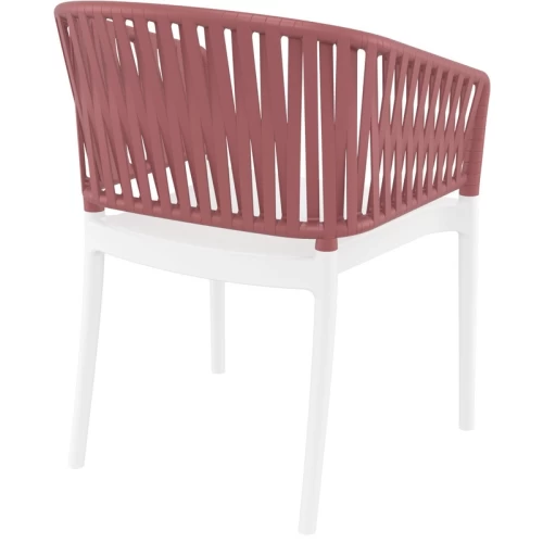 PORTOFINO WHITE/MARSALA ΠΟΛΥΘΡΟΝΑ ΠΟΛ/ΝΙΟΥ 58X58X80εκ.