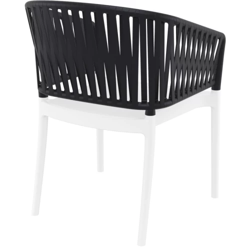 PORTOFINO WHITE/BLACK ΠΟΛΥΘΡΟΝΑ ΠΟΛ/ΝΙΟΥ 58X58X80εκ.
