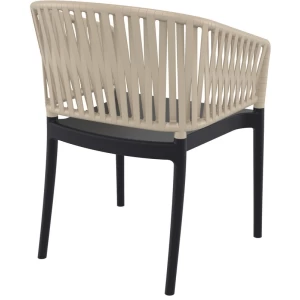 PORTOFINO BLACK/TAUPE ΠΟΛΥΘΡΟΝΑ ΠΟΛ/ΝΙΟΥ 58X58X80εκ.