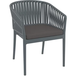 PORTOFINO ΜΑΞΙΛΑΡΙ ΚΑΘΙΣΜΑΤΟΣ DARK GREY 48X50X5εκ.
