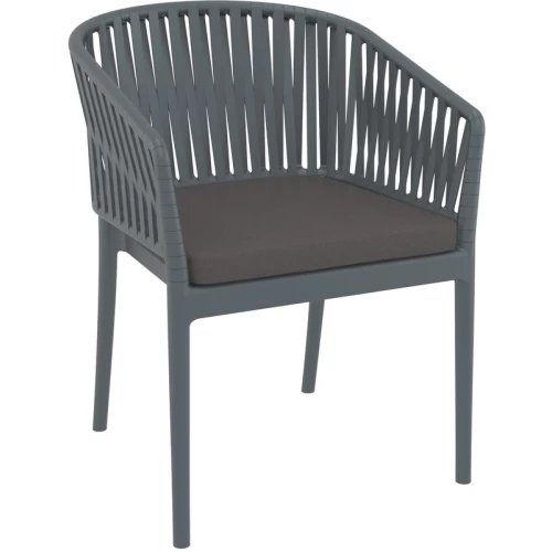 PORTOFINO ΜΑΞΙΛΑΡΙ ΚΑΘΙΣΜΑΤΟΣ DARK GREY 48X50X5εκ.