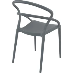 PIA DARK GREY ΚΑΡΕΚΛΑ ΠΟΛ/ΝΙΟΥ 54Χ56Χ82εκ.