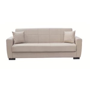 ANIMA LIGHT BROWN ΥΦΑΣΜΑ 3ΘΕΣΙΟΣ ΚΑΝΑΠΕΣ/ΚΡΕΒΑΤΙ ΜΕ ΑΠΟΘ.ΧΩΡΟ 210X80X75εκ.