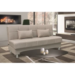 FELINA LIGHT BROWN ΥΦΑΣΜΑ 3ΘΕΣΙΟΣ ΚΑΝΑΠΕΣ/ΚΡΕΒΑΤΙ ΜΕ ΑΠΟΘ.ΧΩΡΟ 182X90X80εκ.