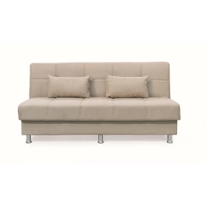 FELINA LIGHT BROWN ΥΦΑΣΜΑ 3ΘΕΣΙΟΣ ΚΑΝΑΠΕΣ/ΚΡΕΒΑΤΙ ΜΕ ΑΠΟΘ.ΧΩΡΟ 182X90X80εκ.