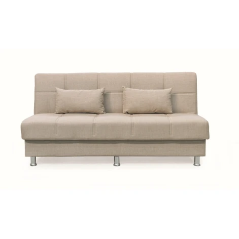 FELINA LIGHT BROWN ΥΦΑΣΜΑ 3ΘΕΣΙΟΣ ΚΑΝΑΠΕΣ/ΚΡΕΒΑΤΙ ΜΕ ΑΠΟΘ.ΧΩΡΟ 182X90X80εκ.