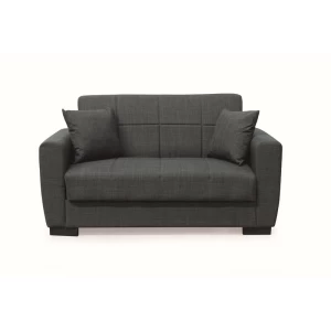 ANIMA DARK GREY ΥΦΑΣΜΑ 2ΘΕΣΙΟΣ ΚΑΝΑΠΕΣ/ΚΡΕΒΑΤΙ ΜΕ ΑΠΟΘ.ΧΩΡΟ 150Χ80Χ75εκ.