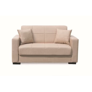 ROVER LIGHT BROWN ΥΦΑΣΜΑ 2ΘΕΣΙΟΣ ΚΑΝΑΠΕΣ/ΚΡΕΒΑΤΙ ΜΕ ΑΠΟΘ.ΧΩΡΟ 150Χ80Χ75εκ.