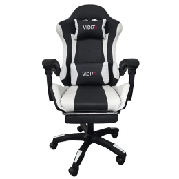 A6060 ΜΑΥΡΟ/ΛΕΥΚΟ ΠΟΛΥΘΡΟΝΑ GAMING/ΜΕ ΥΠΟΠΟΔΙΟ 64X62X113-121εκ.