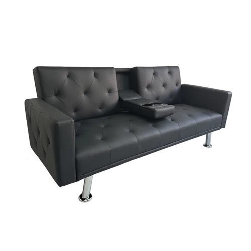 REST/ARMS BLACK PU ΚΑΝΑΠΕΣ-ΚΡΕΒΑΤΙ 188X88X79εκ.