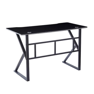 ΓΡΑΦΕΙΟ 120X60X75εκ.ΜΑΥΡΟ MDF/ΜΑΥΡΟ ΜΕΤΑΛΛΙΚΟ