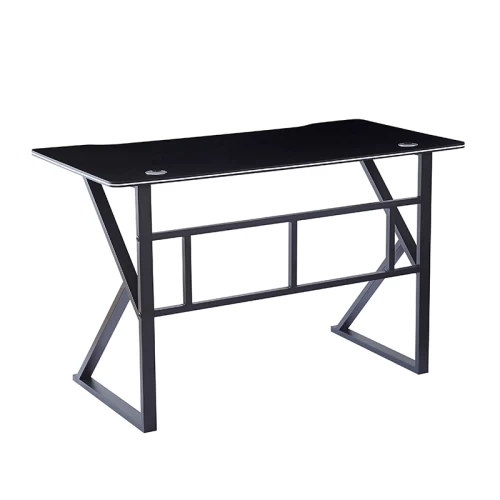 ΓΡΑΦΕΙΟ 120X60X75εκ.ΜΑΥΡΟ MDF/ΜΑΥΡΟ ΜΕΤΑΛΛΙΚΟ