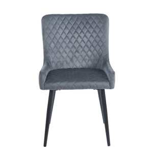 VANESA GREY VELVET ΥΦΑΣΜΑ ΚΑΡΕΚΛΑ ΜΕΤΑΛΛΙΚΗ 46X62X86εκ.