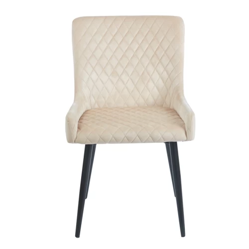 VANESA BEIGE VELVET ΥΦΑΣΜΑ ΚΑΡΕΚΛΑ ΜΕΤΑΛΛΙΚΗ 46X62X86εκ.