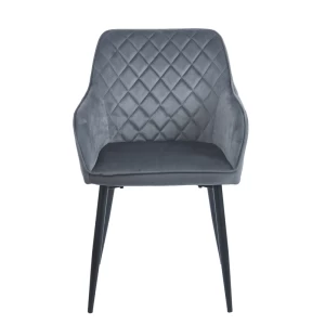 SIENA GREY VELVET ΥΦΑΣΜΑ ΠΟΛΥΘΡΟΝΑ ΜΕΤΑΛΛΙΚΗ 54X58X82εκ.