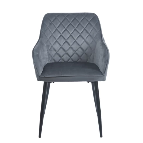 SIENA GREY VELVET ΥΦΑΣΜΑ ΠΟΛΥΘΡΟΝΑ ΜΕΤΑΛΛΙΚΗ 54X58X82εκ.