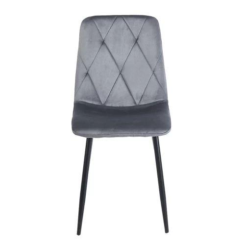 EVA GREY VELVET ΥΦΑΣΜΑ ΚΑΡΕΚΛΑ ΜΕΤΑΛΛΙΚΗ 43X55X90εκ.