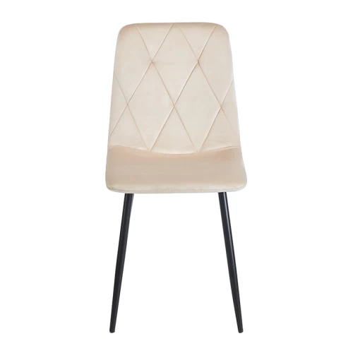 EVA BEIGE VELVET ΥΦΑΣΜΑ ΚΑΡΕΚΛΑ ΜΕΤΑΛΛΙΚΗ 43X55X90εκ.